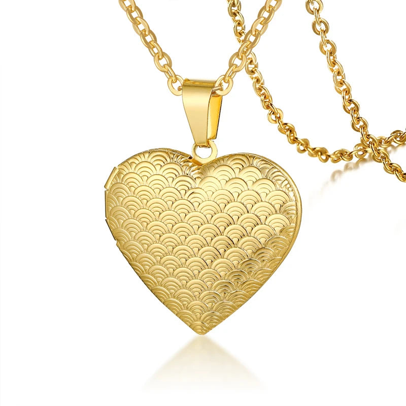 Gold and Silver Heart Pendent Necklace