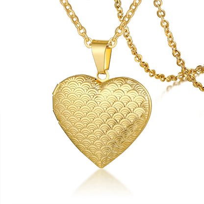 Gold and Silver Heart Pendent Necklace