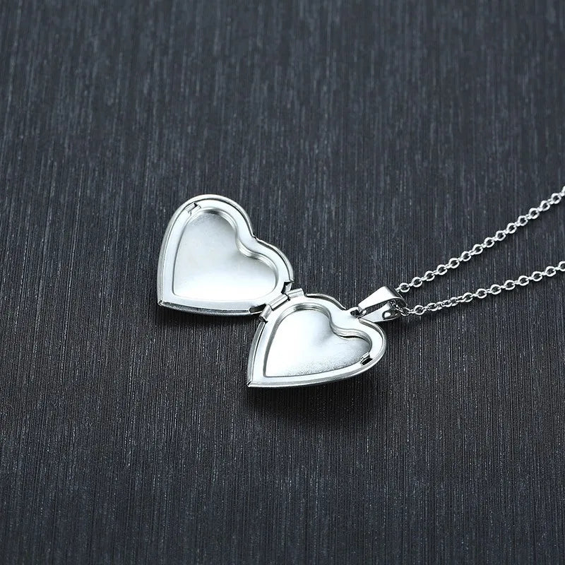 Gold and Silver Heart Pendent Necklace