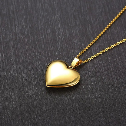 Gold and Silver Heart Pendent Necklace