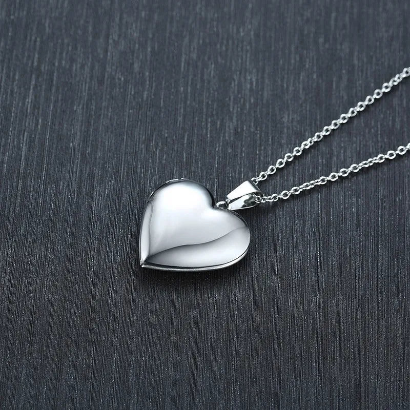 Gold and Silver Heart Pendent Necklace